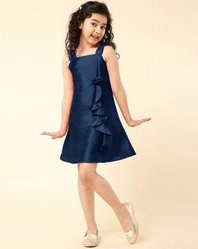 a-line dress with ruffled detail