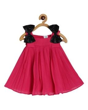 a-line dress with bow accent