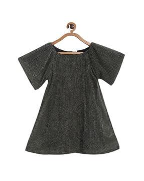 a-line dress with button closure