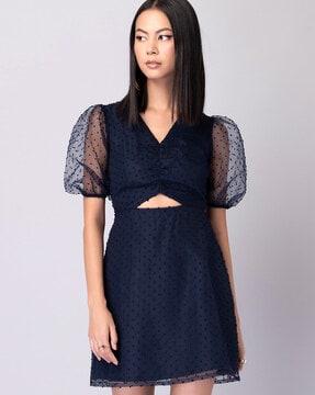 a-line dress with cut-out detail