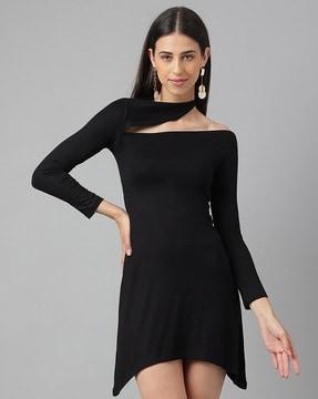 a-line dress with cutouts