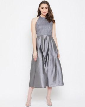 a-line dress with embellished