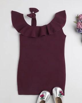 a-line dress with ruffled detail