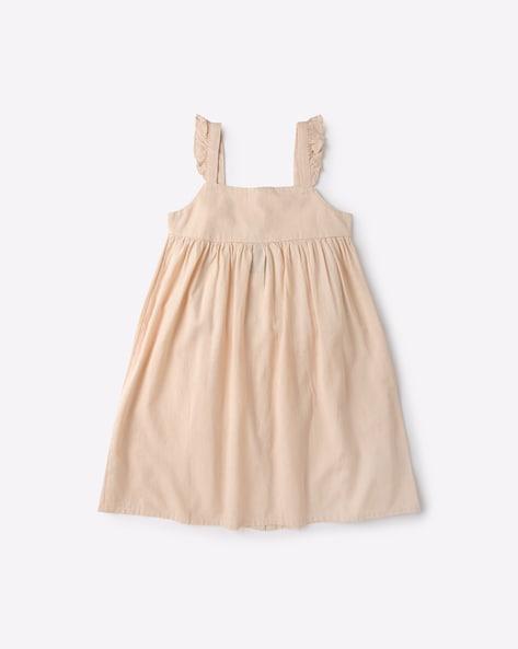 a-line dress with ruffled trims