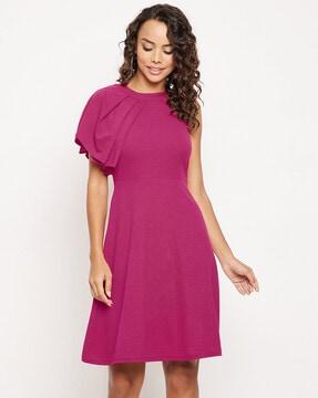a-line dress with ruffled