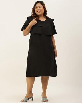 a-line dress with ruffles
