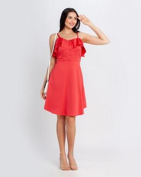 a-line dress with ruffles