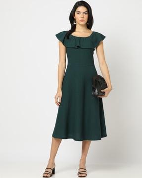 a-line dress with ruffles