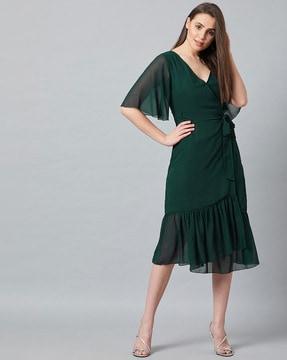 a-line dress with tie-up