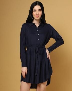 a-line dress with tie-up