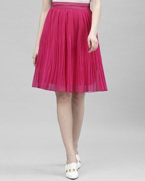 a-line flared skirt with elasticated waist