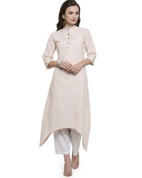 a-line kurta with asymmetric hemline