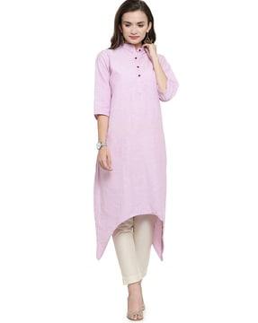 a-line kurta with asymmetric hemline