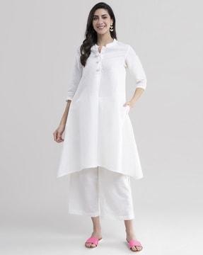 a-line kurta with palazzo  set