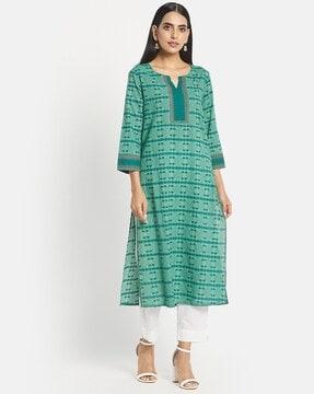 a-line kurta with pocket