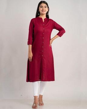 a-line kurta with side pocket