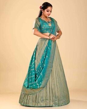 a-line lehenga choli set with dupatta