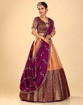 a-line lehenga choli set with dupatta