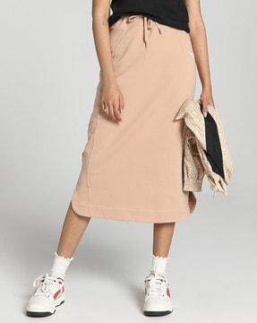 a-line skirt with drawstring waist
