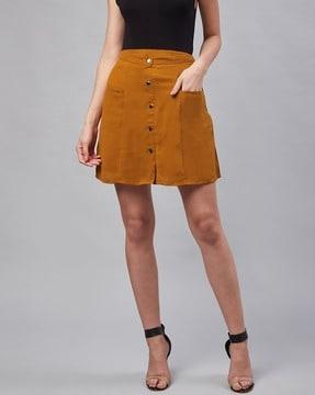 a-line skirt with front pocket