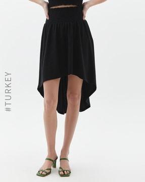 a-line skirt with high-low hem