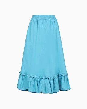 a-line skirt with ruffles