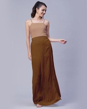 a-line skirt with side slit