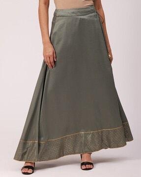 a-line skirt with side tie-up