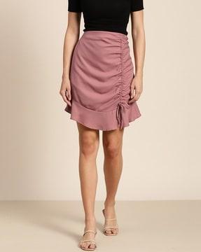 a-line skirt with tie-up