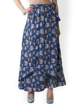 a-line skirt with waist tie-up