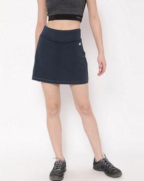 a-line skirts with logo print