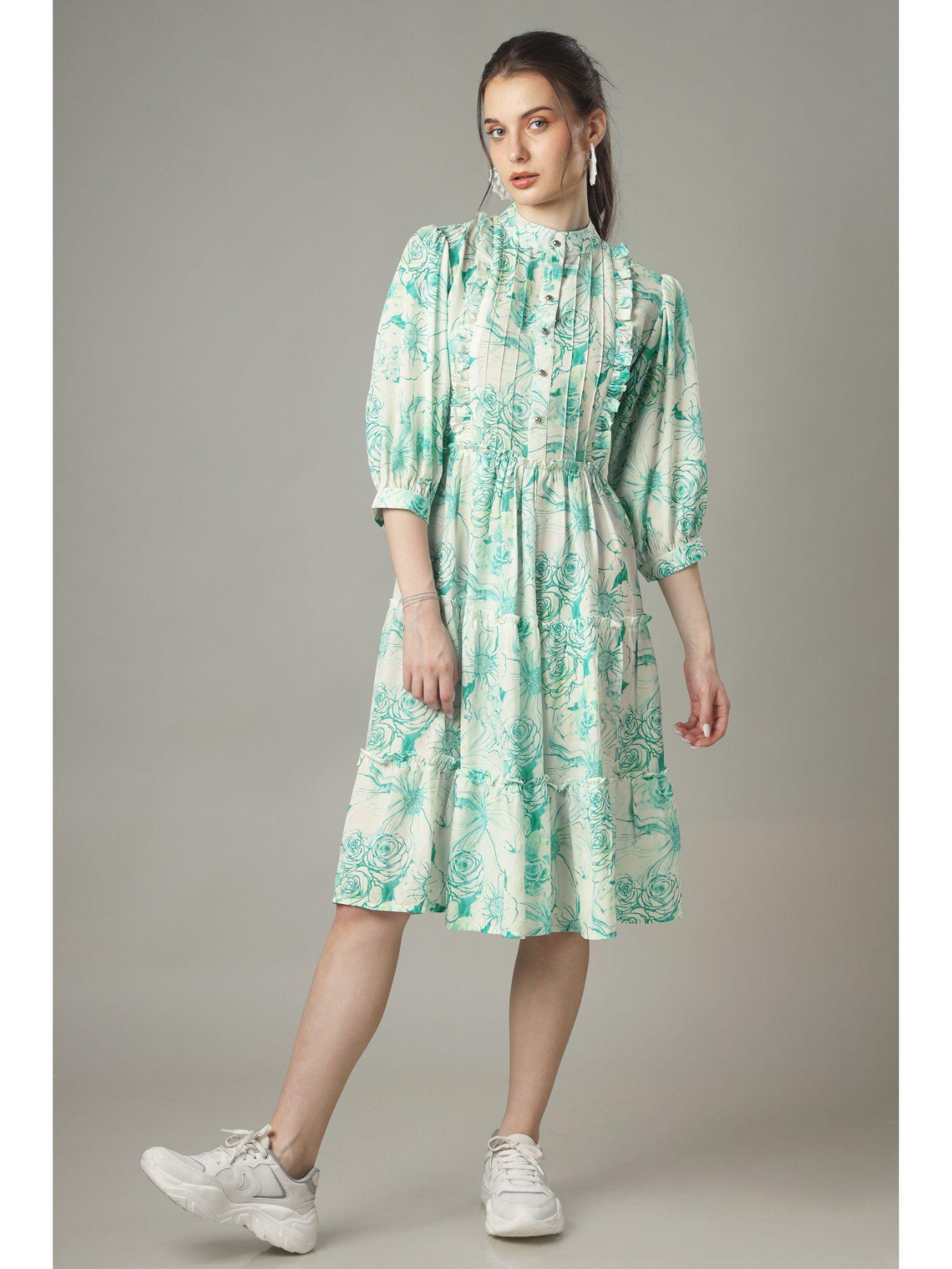 a-line tiered shirt dress