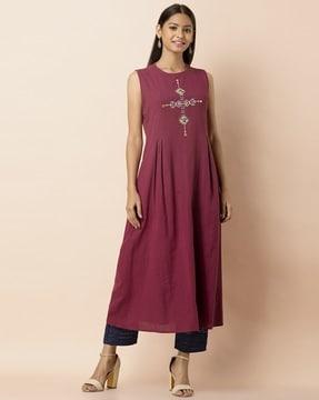 a-line tunic with embroidery