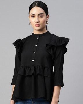a-line tunic with ruffles