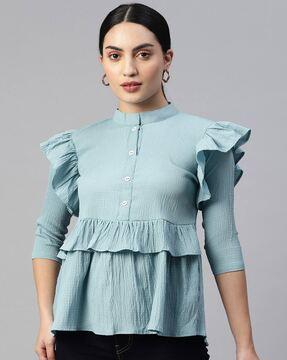 a-line tunic with ruffles