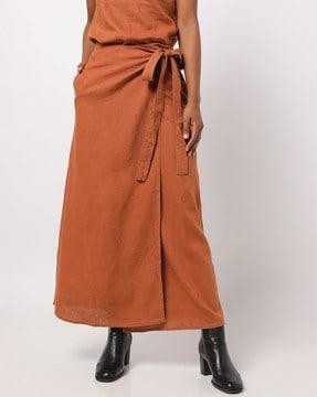 a-line wrap-around skirt