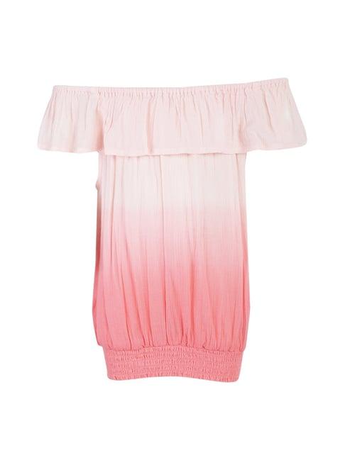 a little fable kids pink textured top