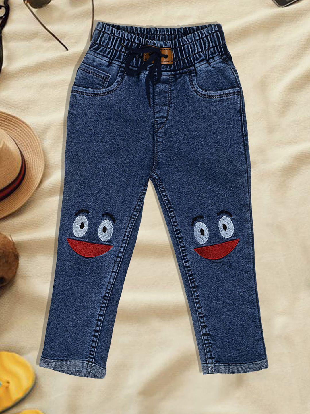 a-okay boys blue jogger high-rise acid wash jeans