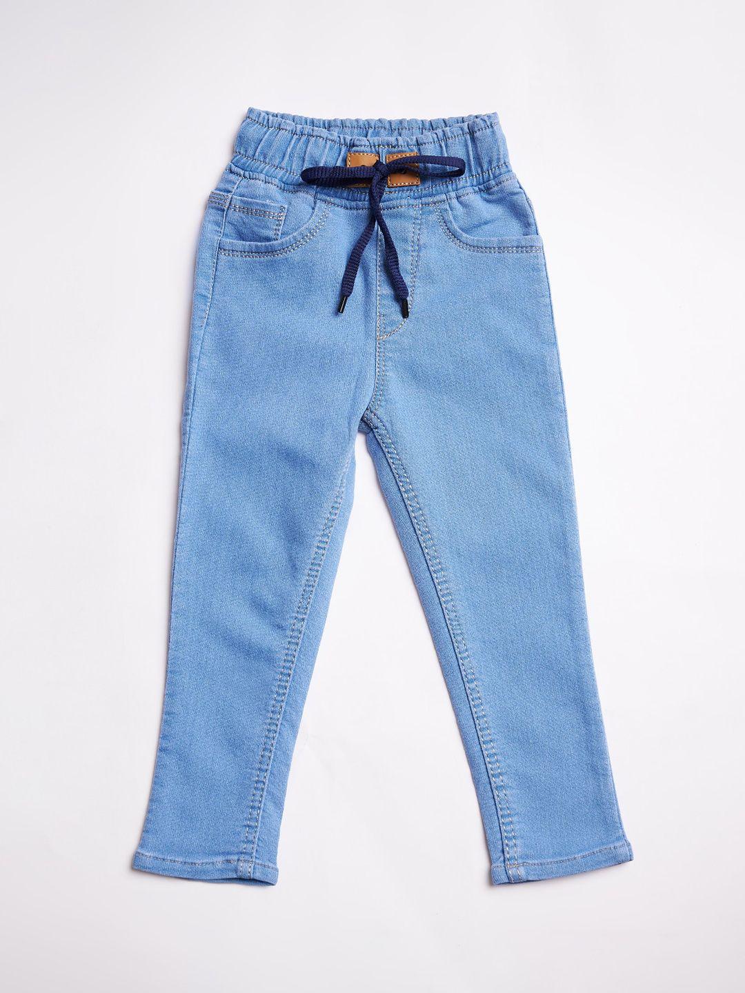 a-okay unisex kids high-rise cuffed hem stretchable jeans