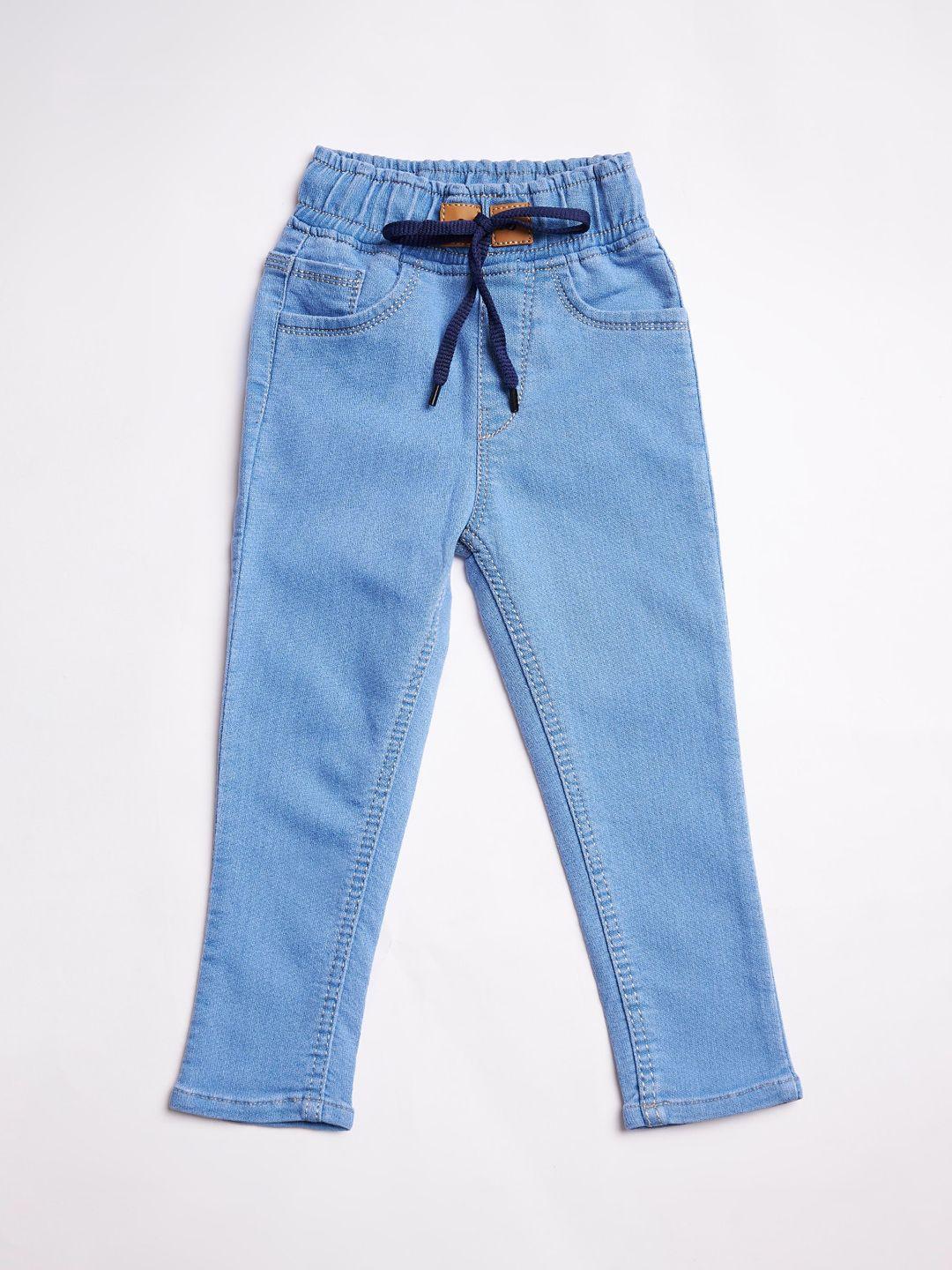 a-okay unisex kids jogger high-rise cuffed hem stretchable jeans