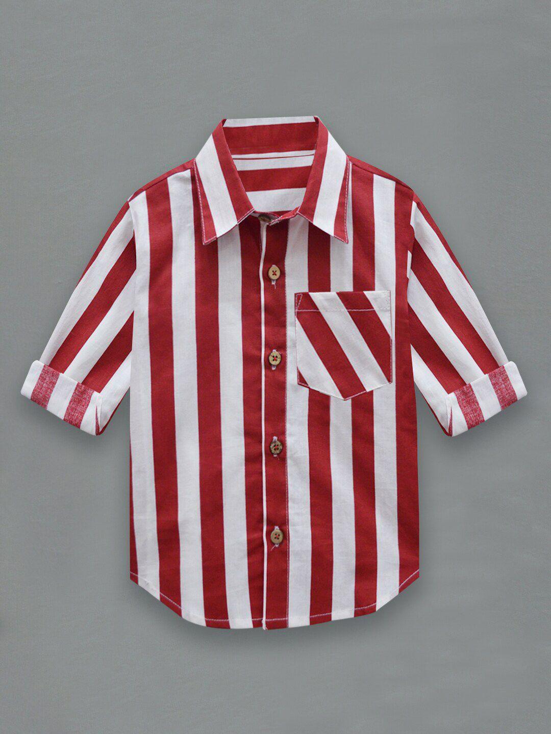 a t u n boys cotton classic striped casual shirt