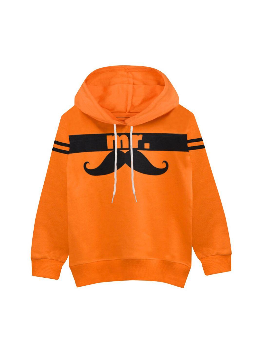 a t u n boys orange hooded sweatshirt