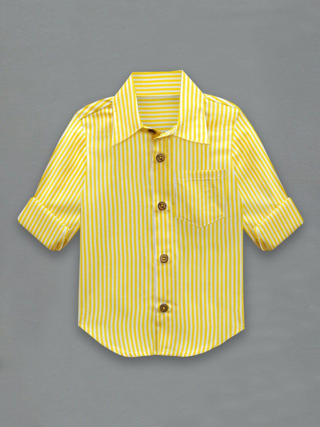 a t u n boys yellow classic gingham checks striped casual shirt