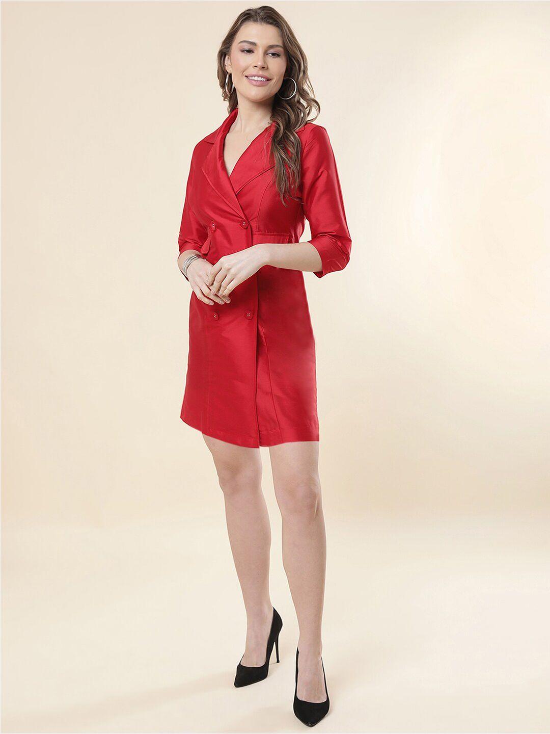 a t u n red sheath dress