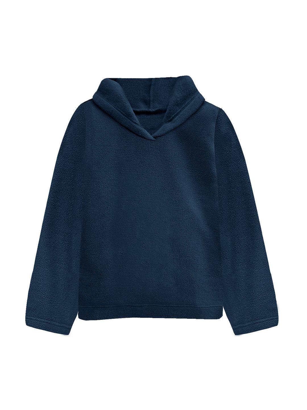 a.t.u.n. women navy blue hooded sweatshirt