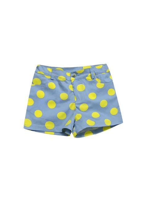 a.t.u.n. blue & yellow printed shorts