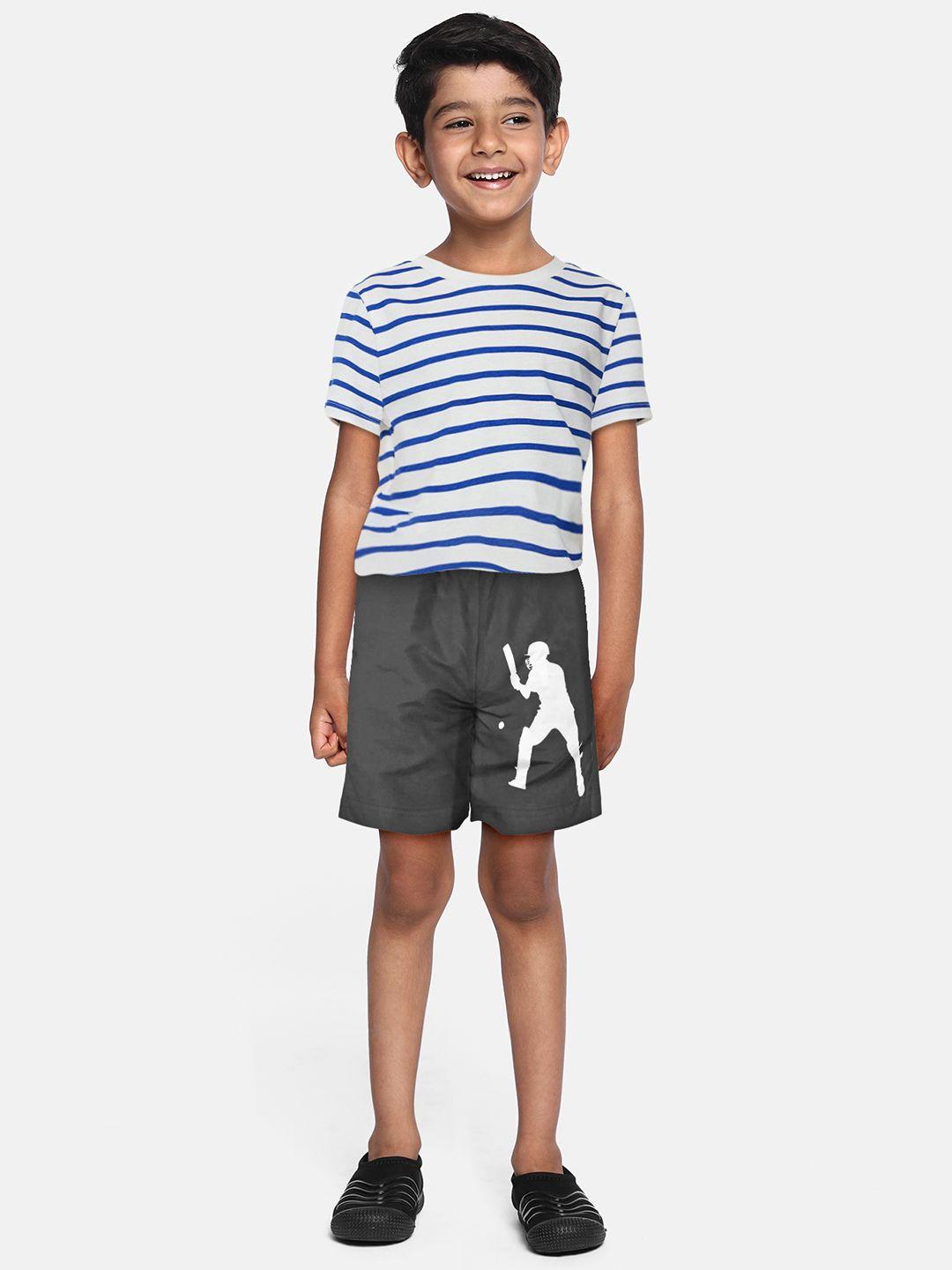 a.t.u.n. boys mid-rise graphic printed casual shorts