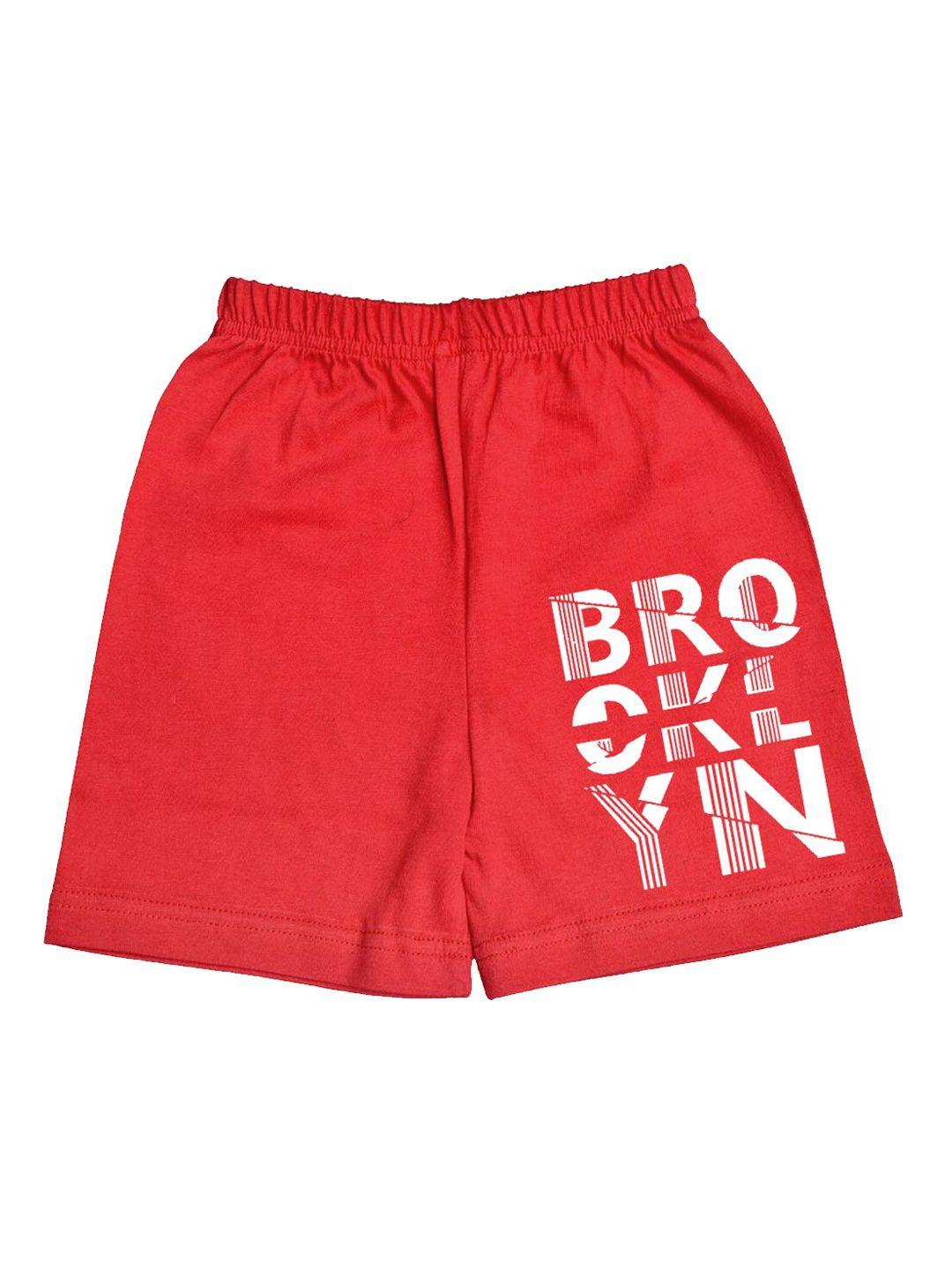 a.t.u.n. boys typography printed cotton shorts