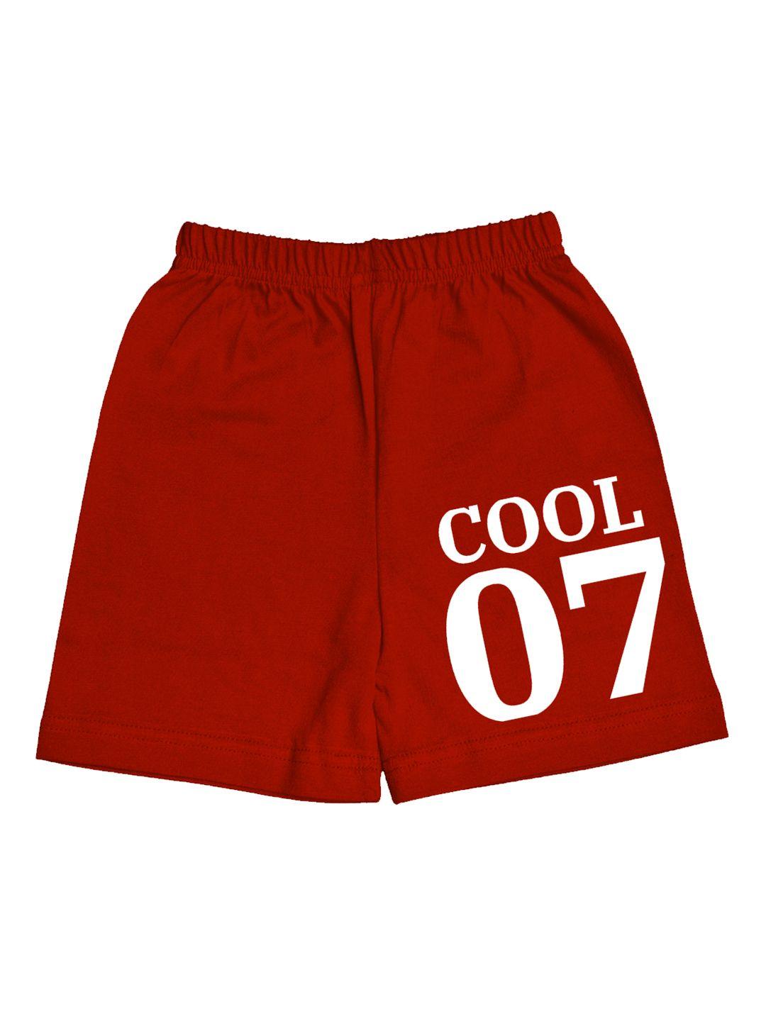 a.t.u.n. boys typography printed mid-rise cotton shorts