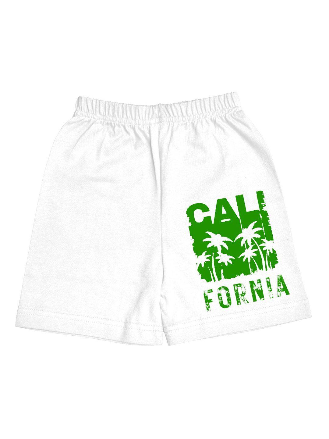 a.t.u.n. boys typography printed mid-rise knee length cotton shorts